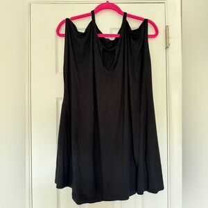 ROBIN PICCONE | EUC cold shoulder swim coverup dress black SMALL